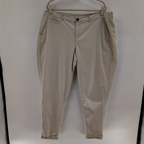 Lane Bryant Khaki Trouser Pants Size 20 Stretch Neutral Color - Picture 1 of 9